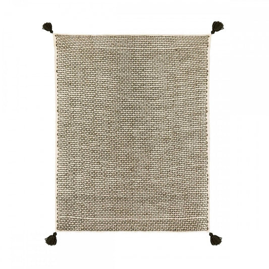 TOV Furniture Paris Cotton Black/White Throw