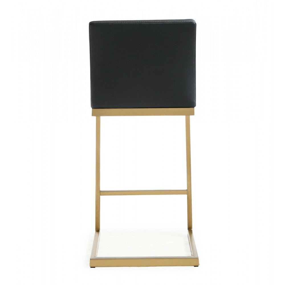 TOV Furniture Parma Black Gold Steel Counter Stool (Set of 2)