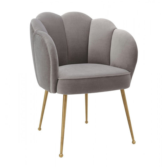 TOV Furniture Peony Gray Velvet Dining Chair