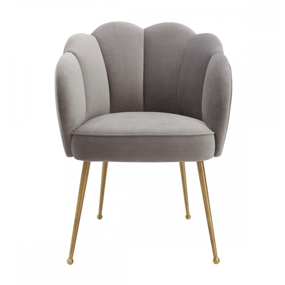 TOV Furniture Peony Gray Velvet Dining Chair