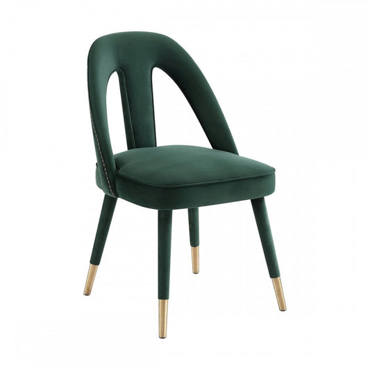 TOV Furniture Petra Forest Green Velvet Side Chair
