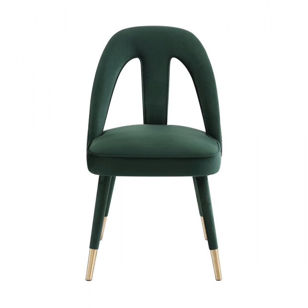 TOV Furniture Petra Forest Green Velvet Side Chair