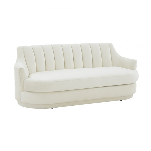 TOV Furniture Peyton Cream Velvet Loveseat