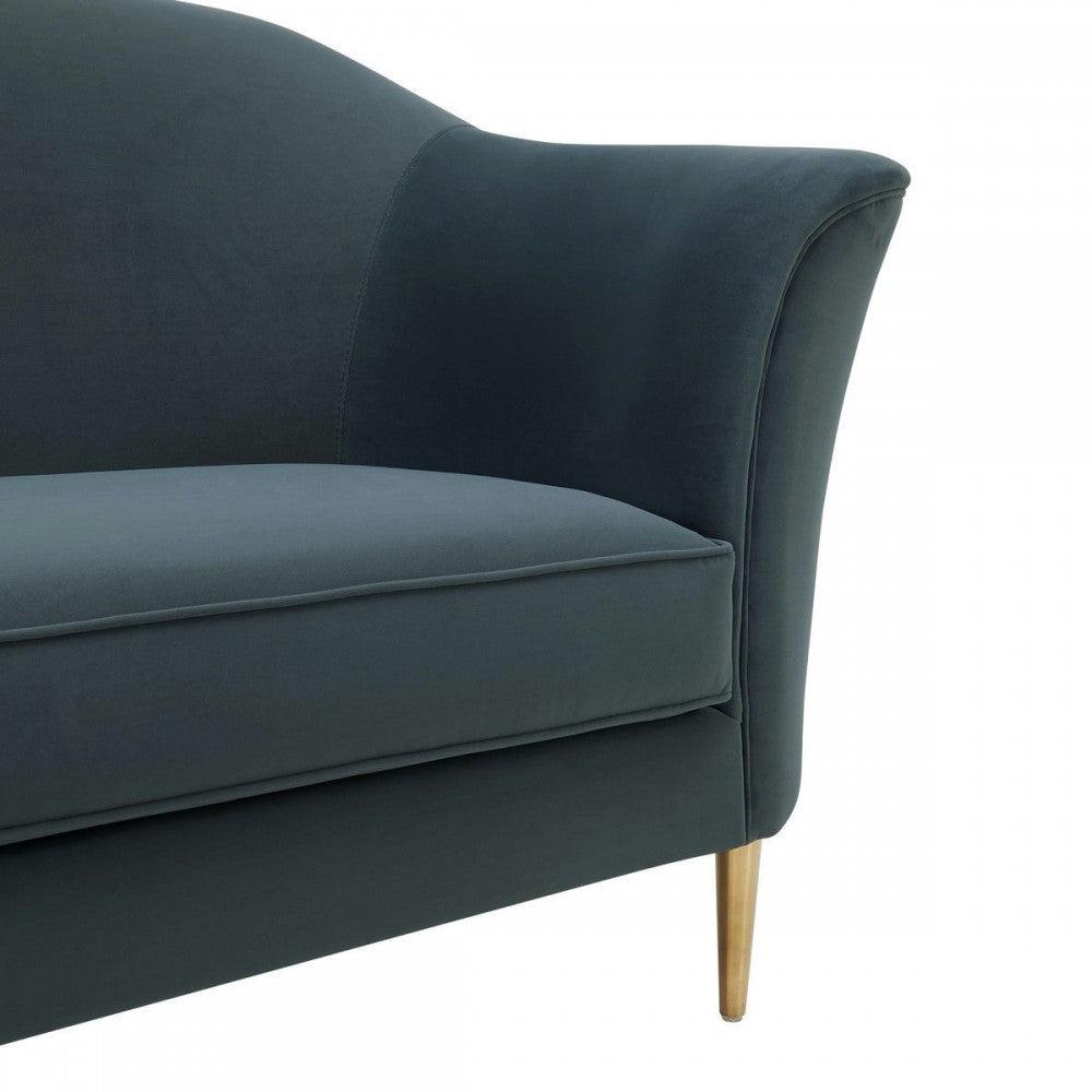 TOV Furniture Plato Gray Velvet Sofa