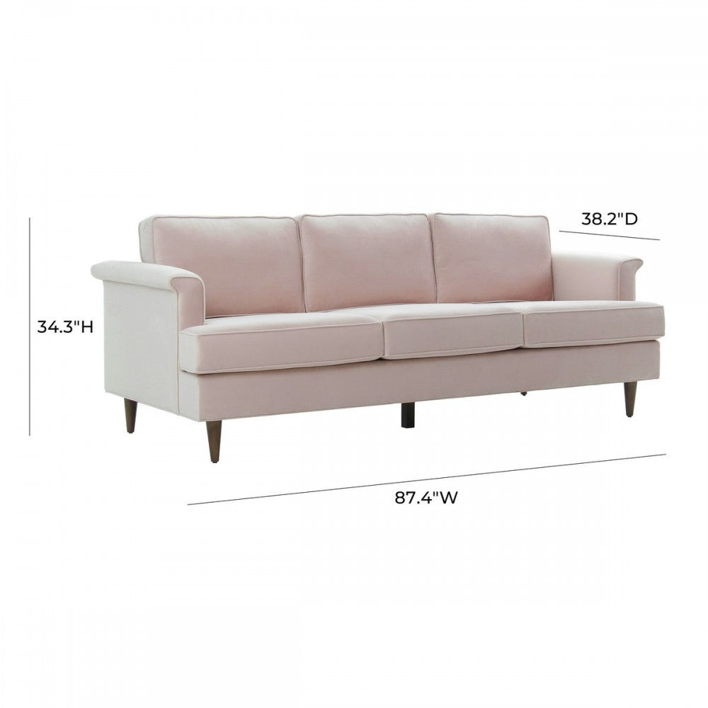 TOV Furniture Porter Blush Velvet Sofa