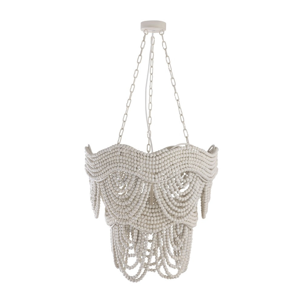 TOV Furniture Porto Ivory Beaded Chandelier