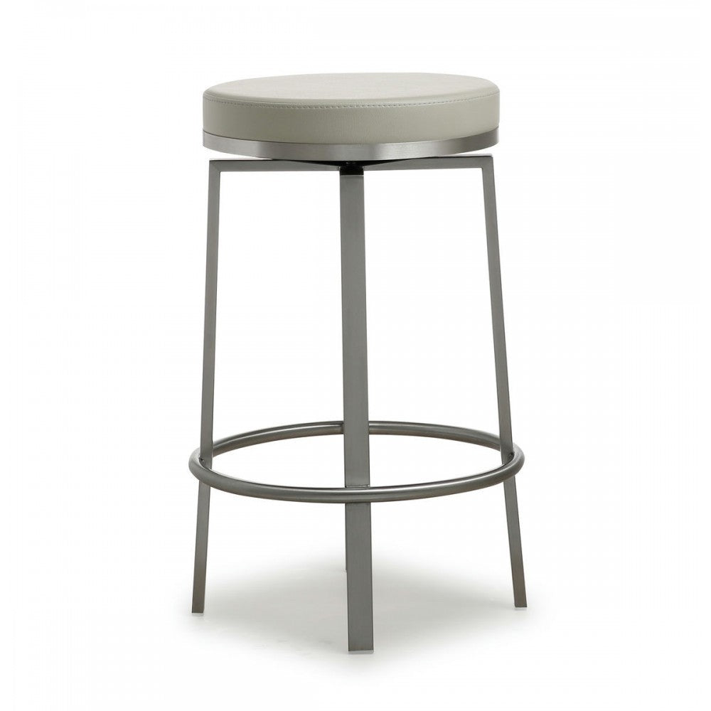 TOV Furniture Pratt Gray Swivel Counter Stool - Set of 2