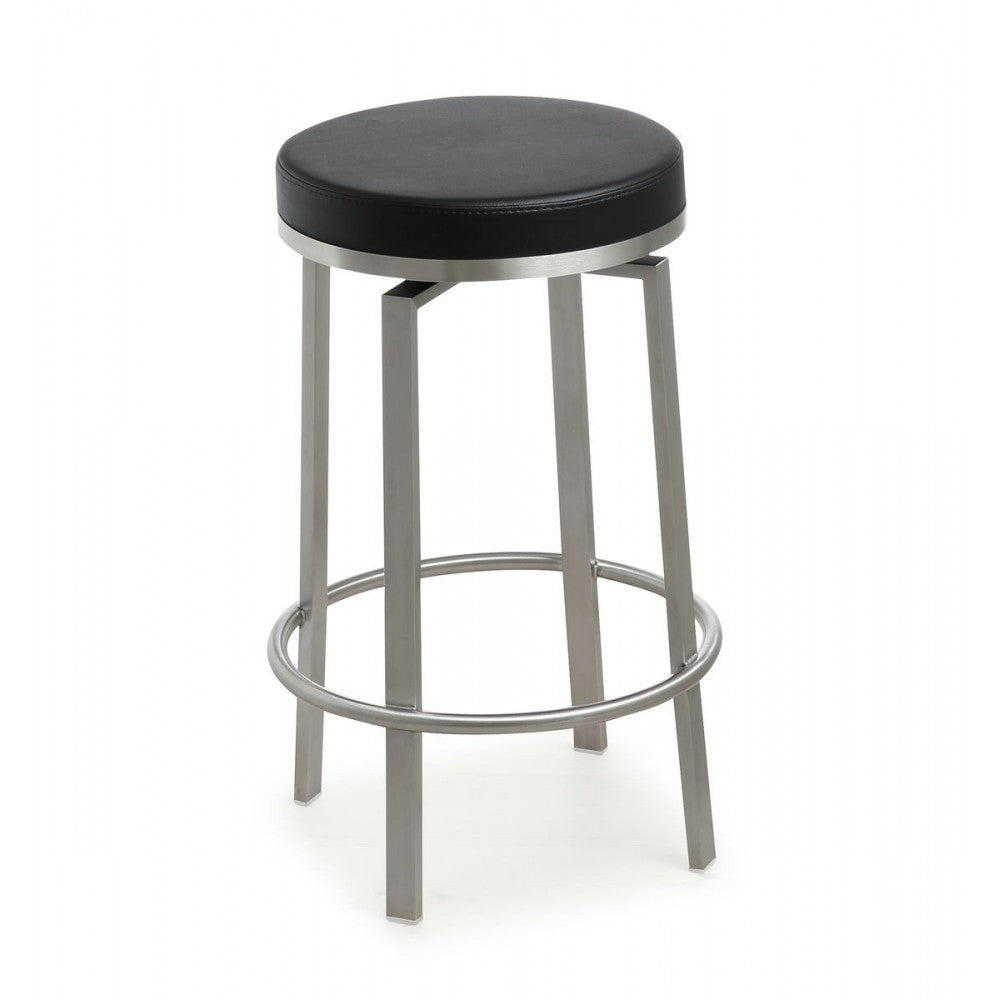 TOV Furniture Pratt Black Swivel Counter Stool - Set of 2