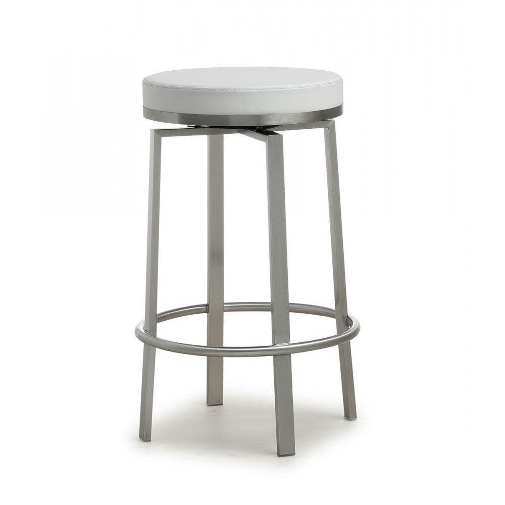 TOV Furniture Pratt White Swivel Counter Stool - Set of 2