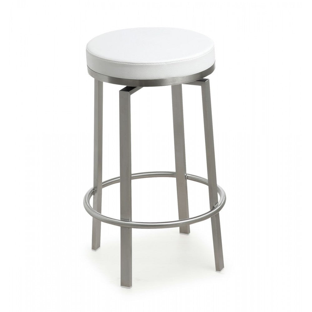 TOV Furniture Pratt White Swivel Counter Stool - Set of 2