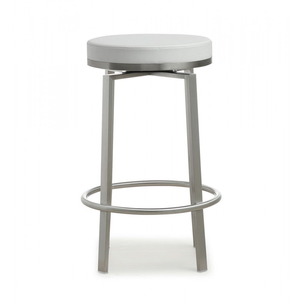 TOV Furniture Pratt White Swivel Counter Stool - Set of 2