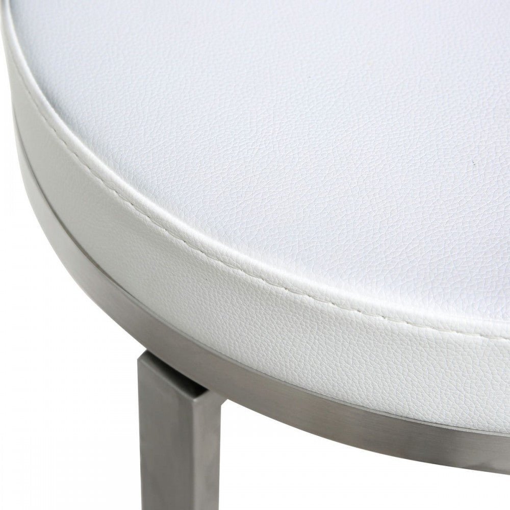 TOV Furniture Pratt White Swivel Counter Stool - Set of 2