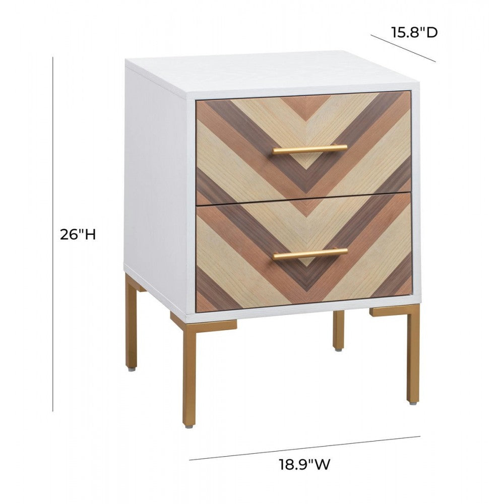 TOV Furniture Quinn White Side Table