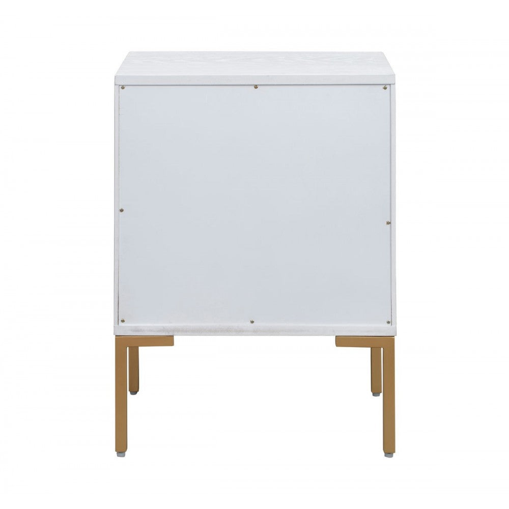 TOV Furniture Quinn White Side Table