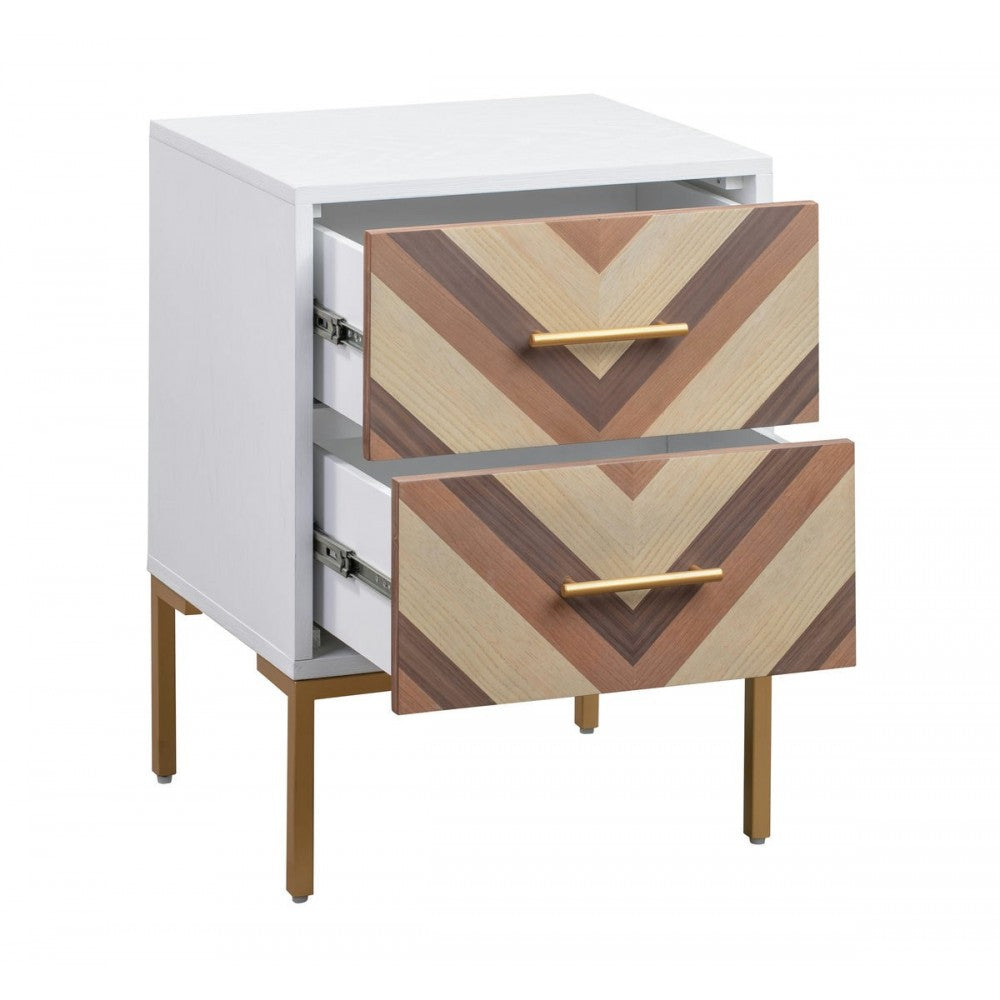 TOV Furniture Quinn White Side Table