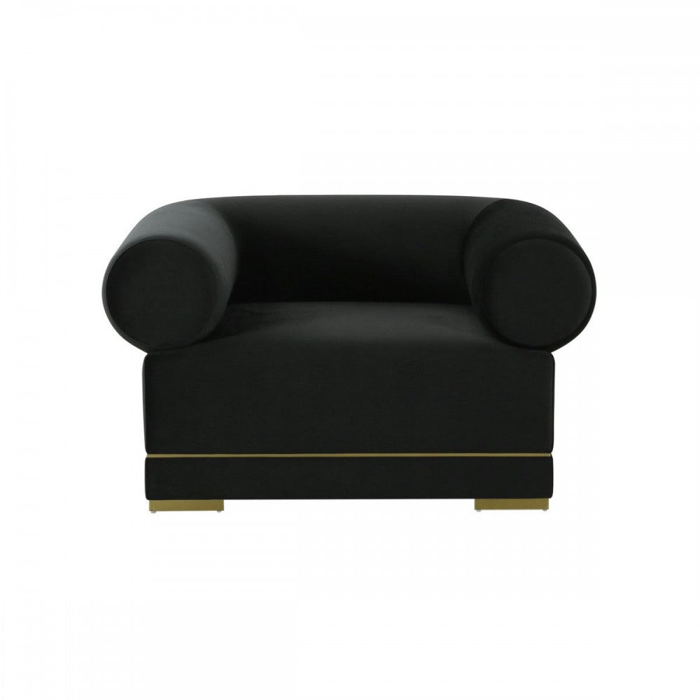 TOV Furniture Ricardo Black Velvet Accent Chair
