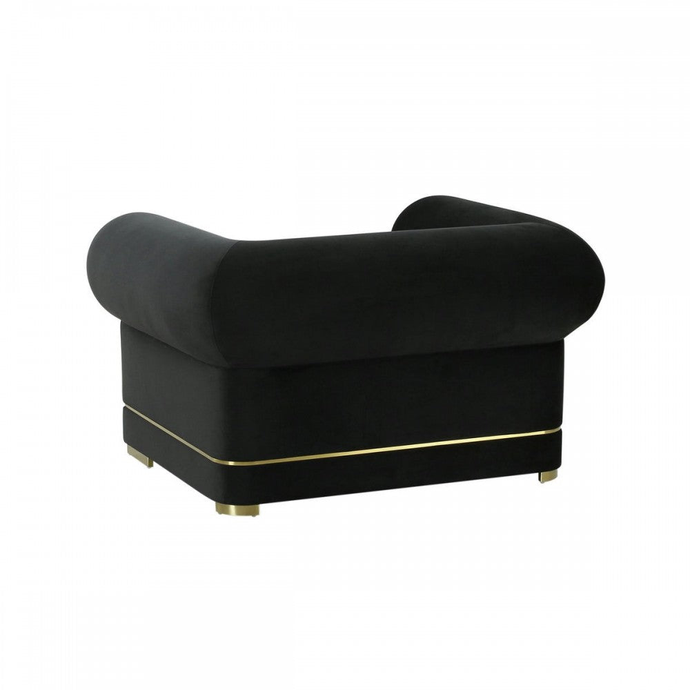 TOV Furniture Ricardo Black Velvet Accent Chair