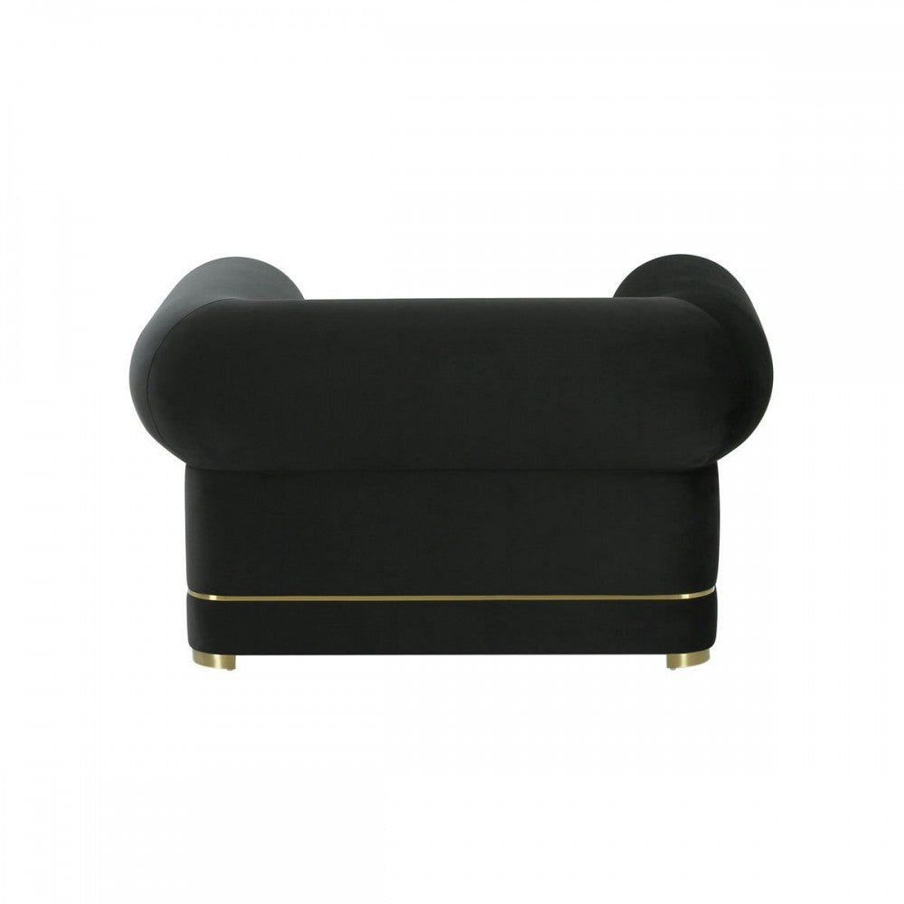 TOV Furniture Ricardo Black Velvet Accent Chair