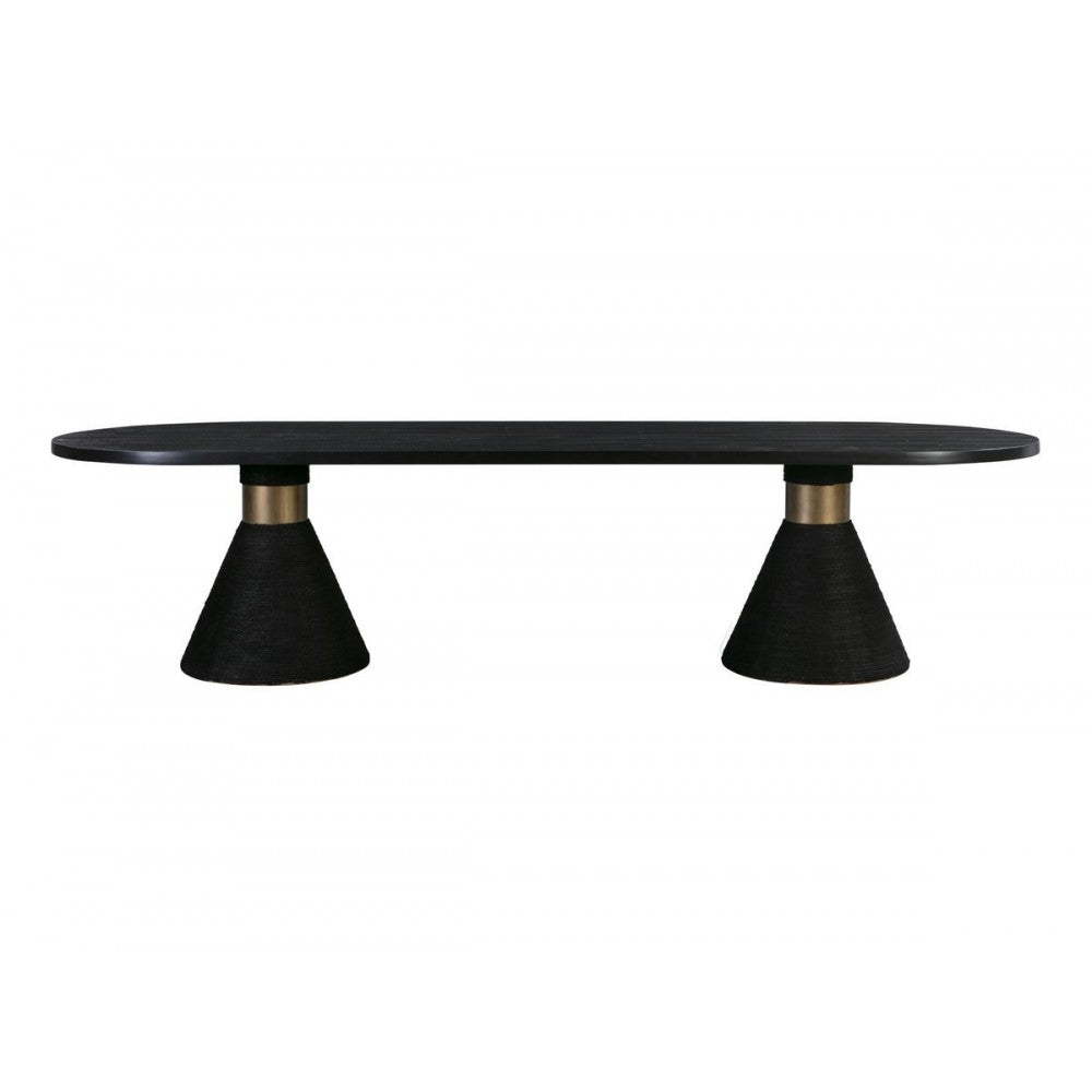 TOV Furniture Rishi Black Rope Oval Table