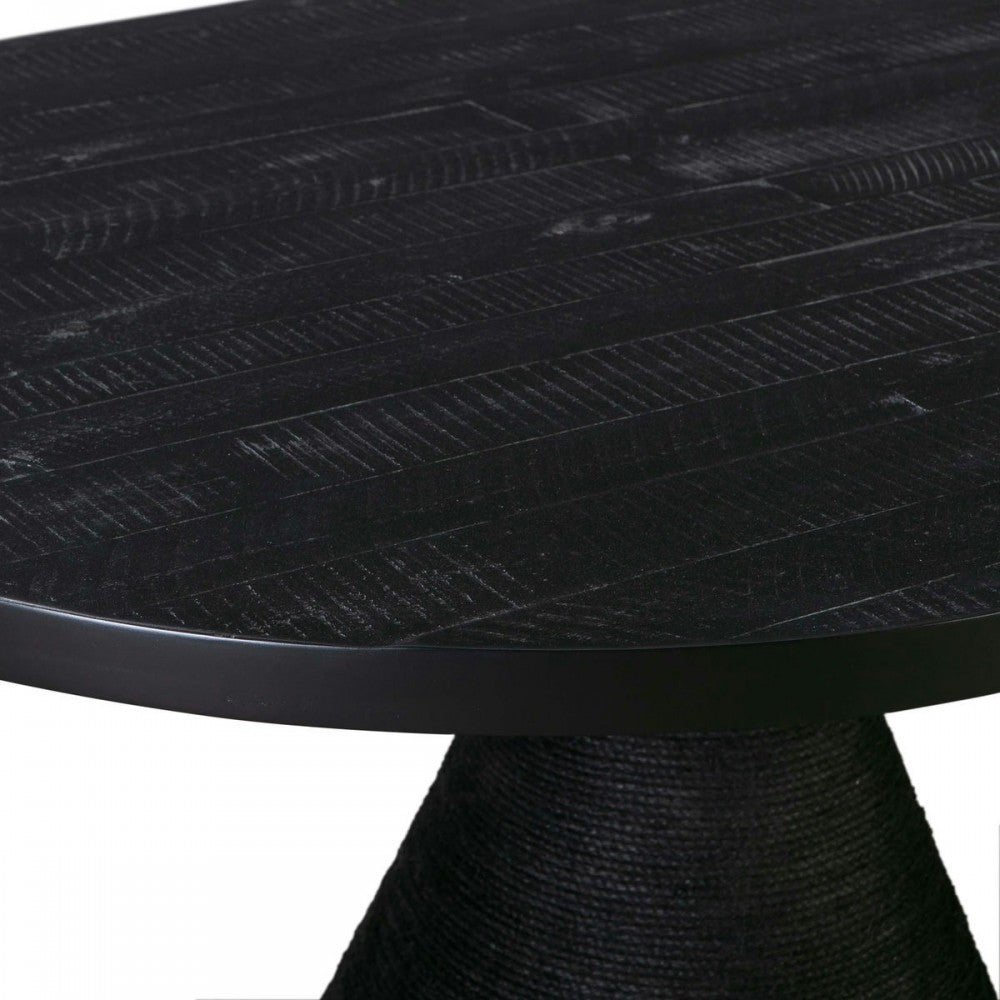 TOV Furniture Rishi Black Rope Oval Table