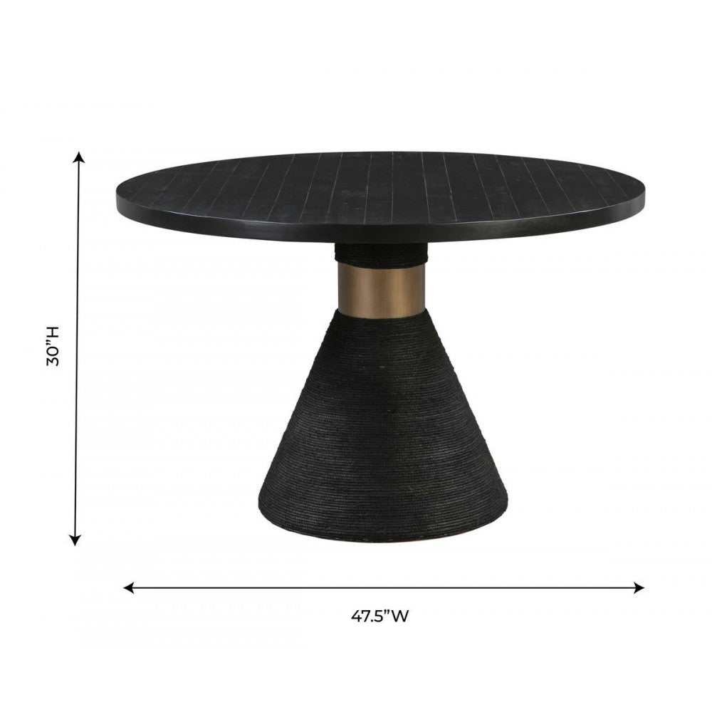 TOV Furniture Rishi Black Rope Round Table