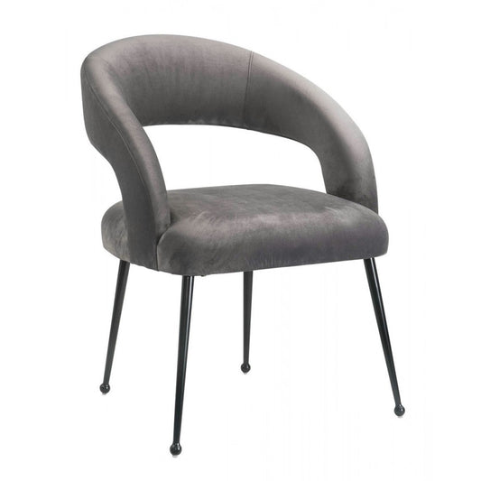 TOV Furniture Rocco Gray Velvet Dining Chair