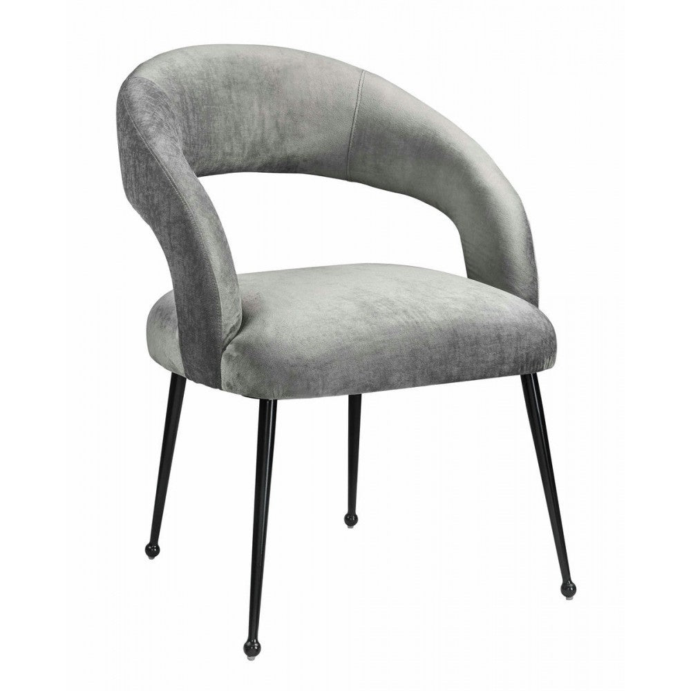 TOV Furniture Rocco Slub Gray Dining Chair