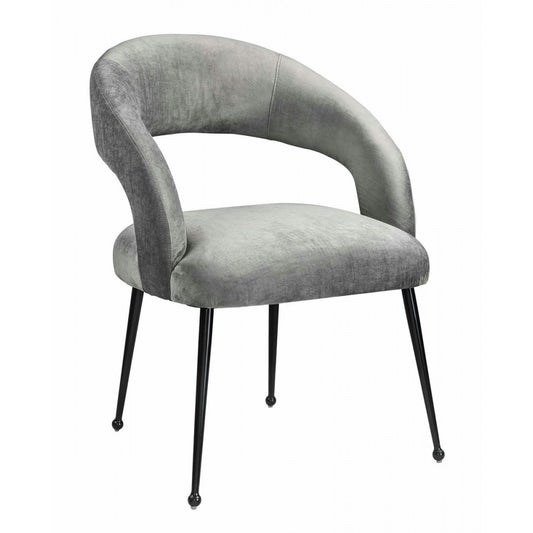 TOV Furniture Rocco Slub Gray Dining Chair