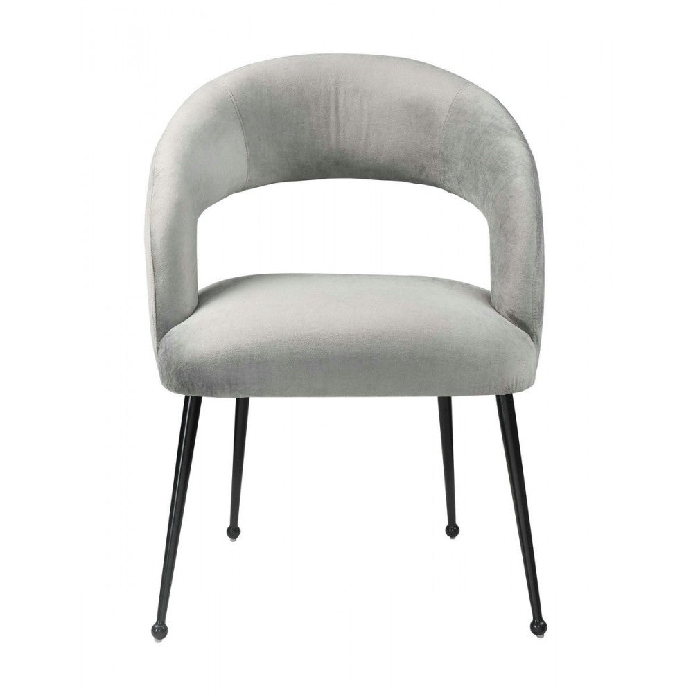 TOV Furniture Rocco Slub Gray Dining Chair
