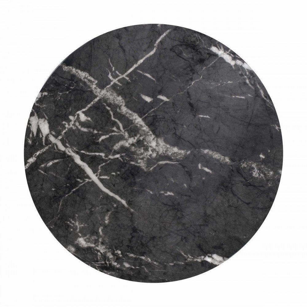 TOV Furniture Rue Black Marble Side Table