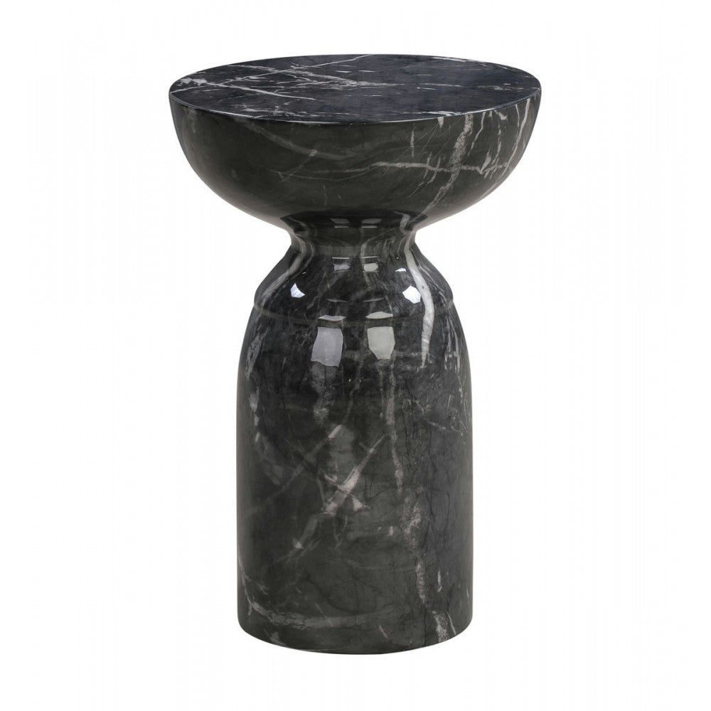 TOV Furniture Rue Black Marble Side Table