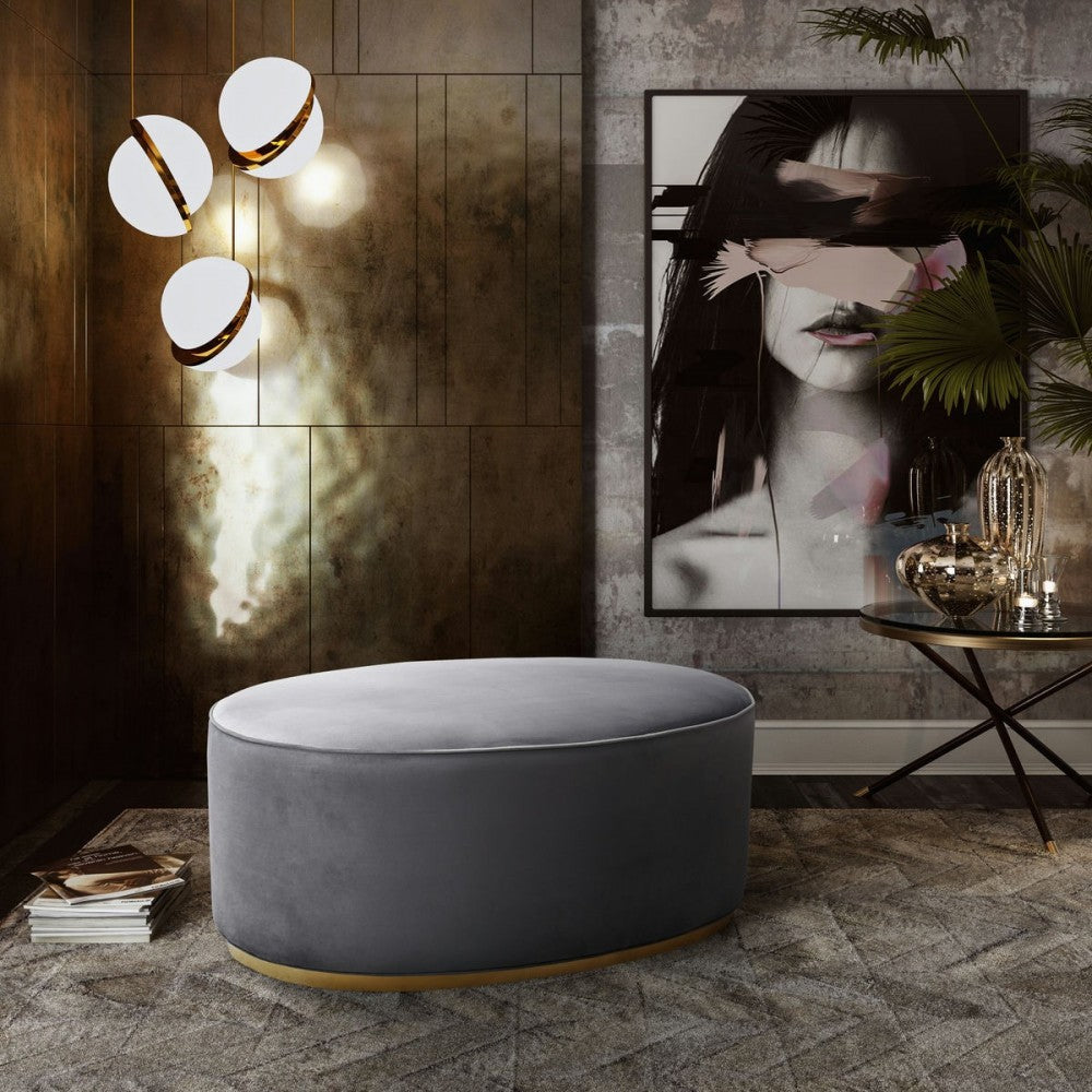 TOV Furniture Scarlett Gray Ottoman