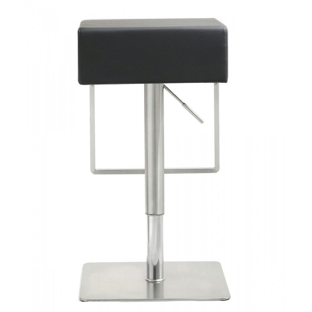 TOV Furniture Seville Black Stainless Adjustable Barstool