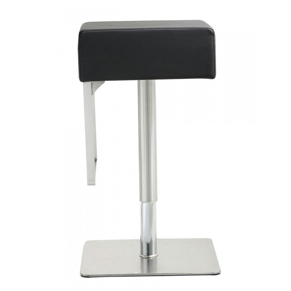 TOV Furniture Seville Black Stainless Adjustable Barstool