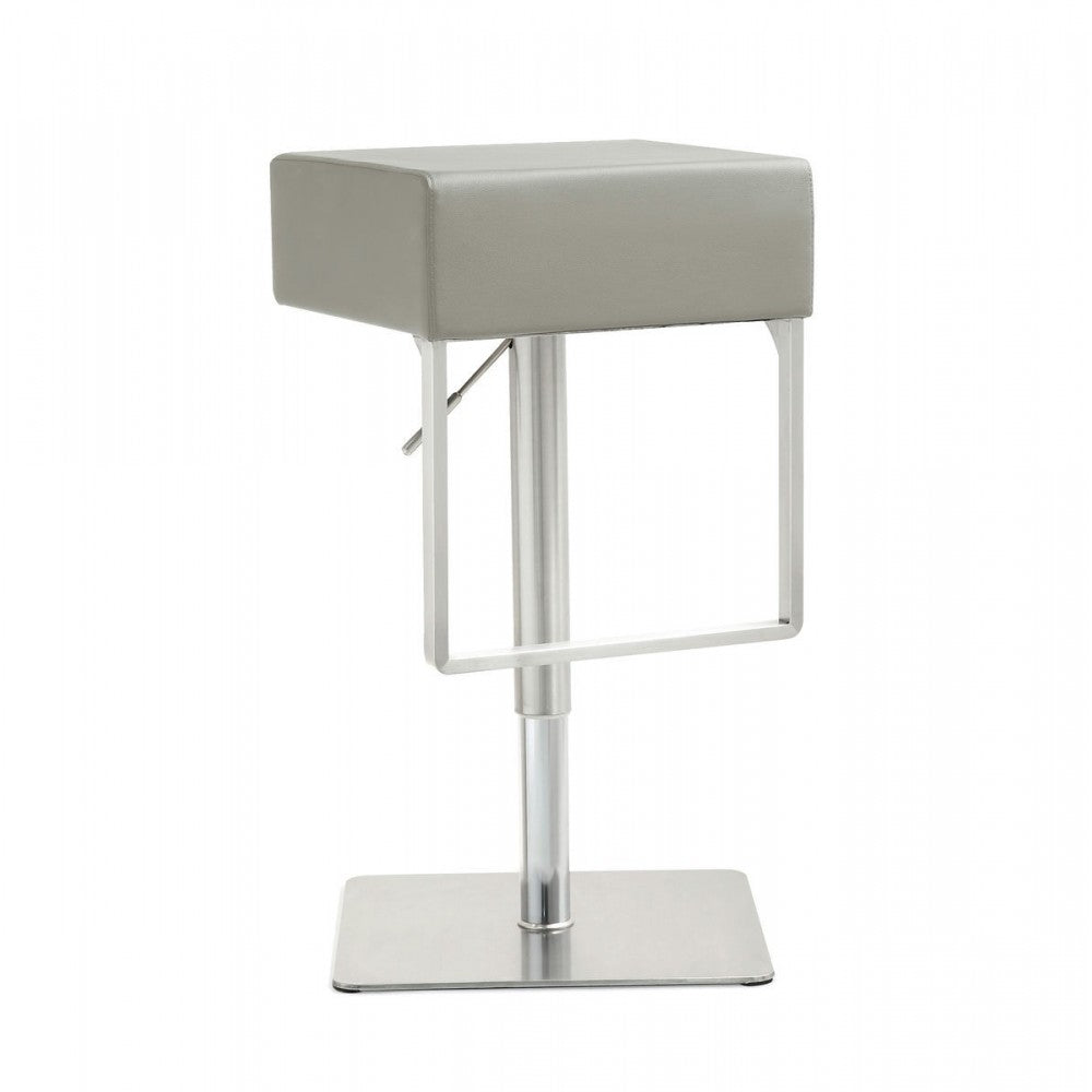 TOV Furniture Seville Light Gray Adjustable Barstool