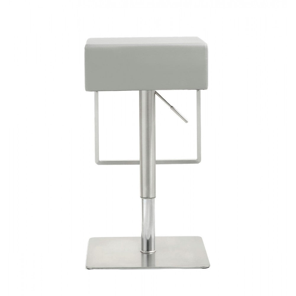 TOV Furniture Seville Light Gray Adjustable Barstool