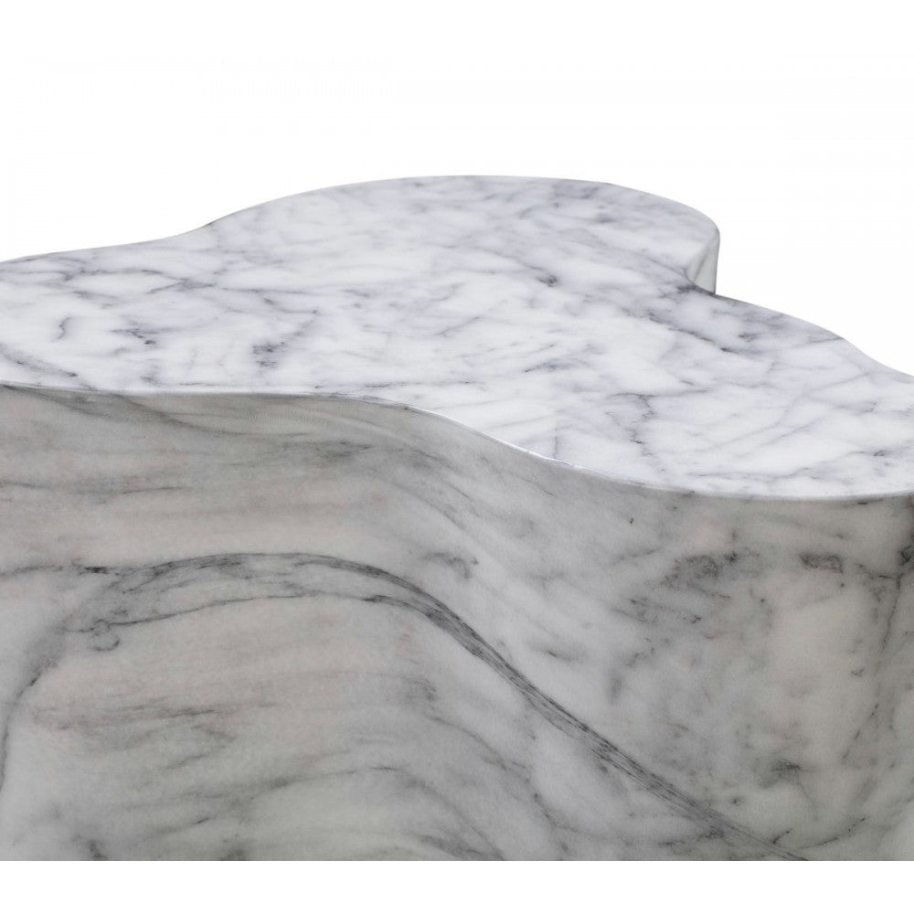 TOV Furniture Slab Marble Short Side Table