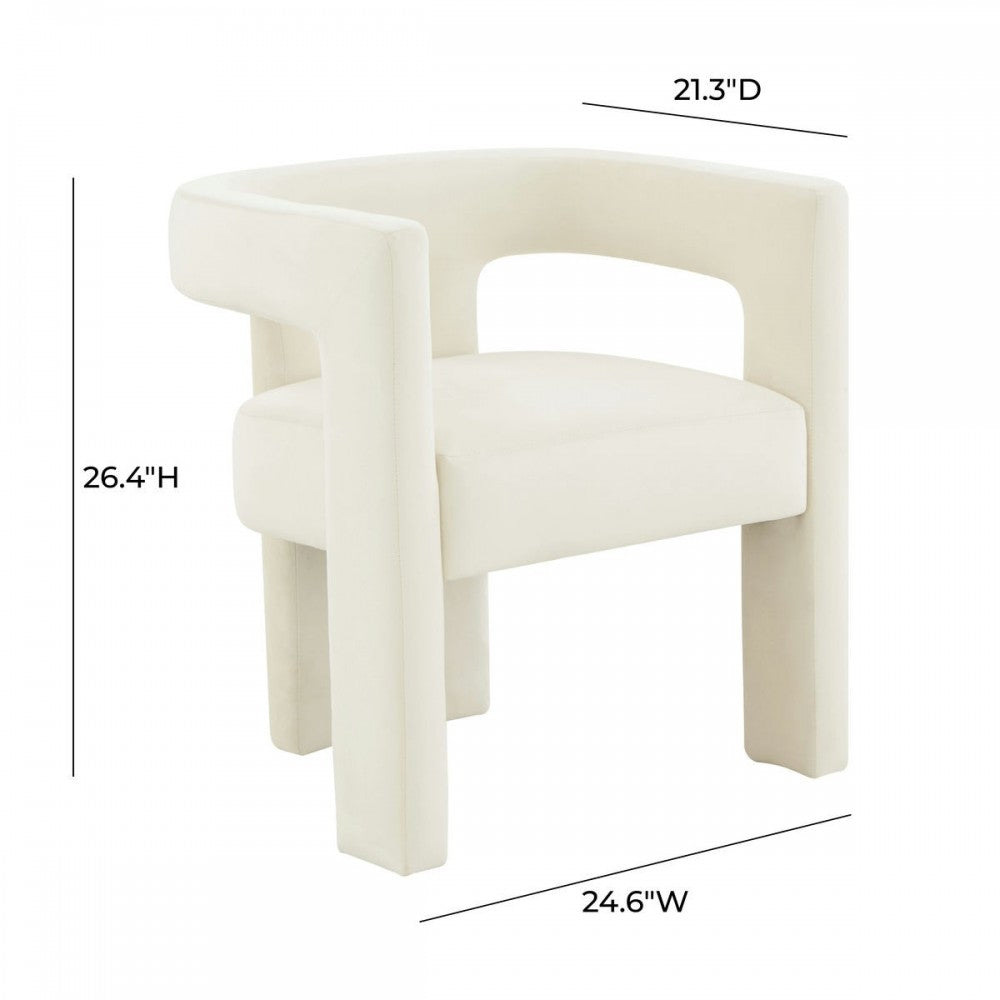 TOV Furniture Sloane Cream Velvet Chair