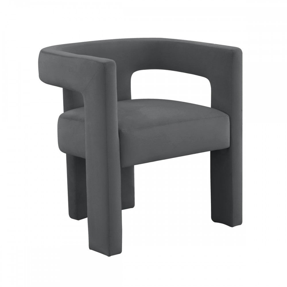 TOV Furniture Sloane Dark Gray Velvet Chair