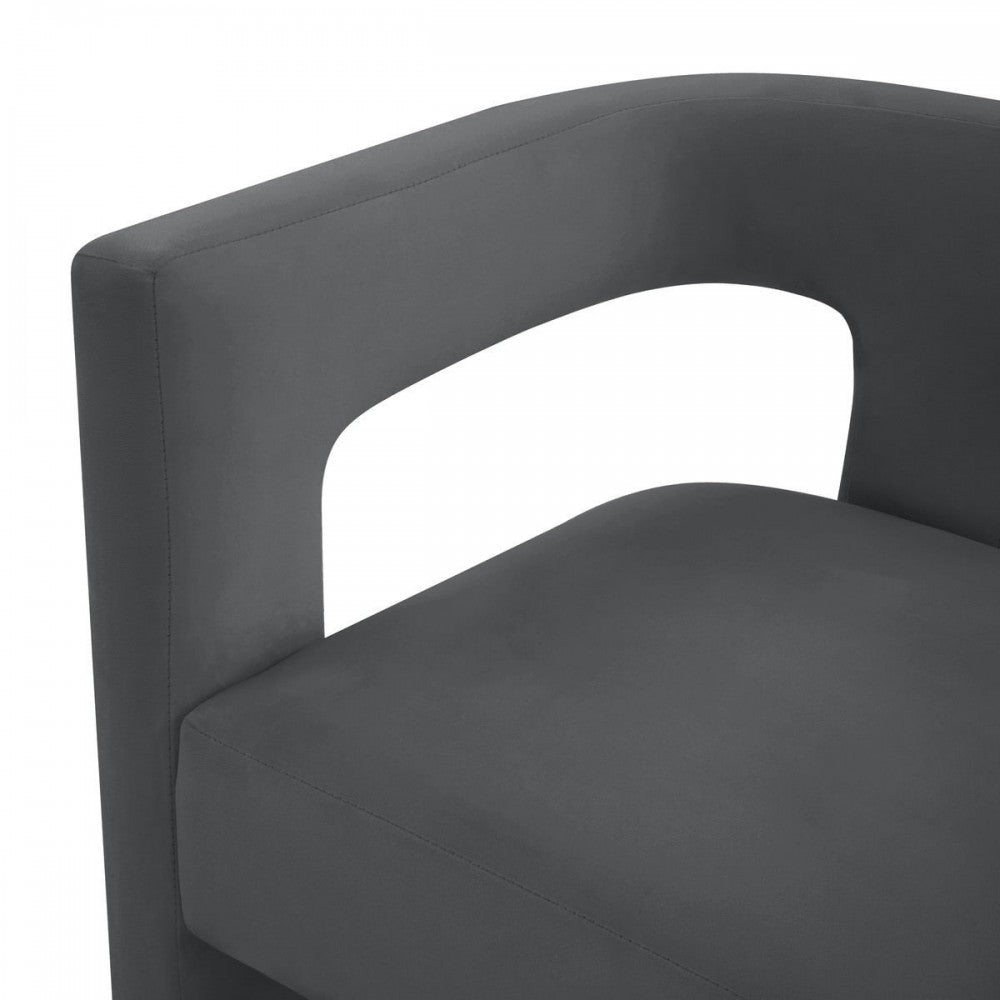 TOV Furniture Sloane Dark Gray Velvet Chair