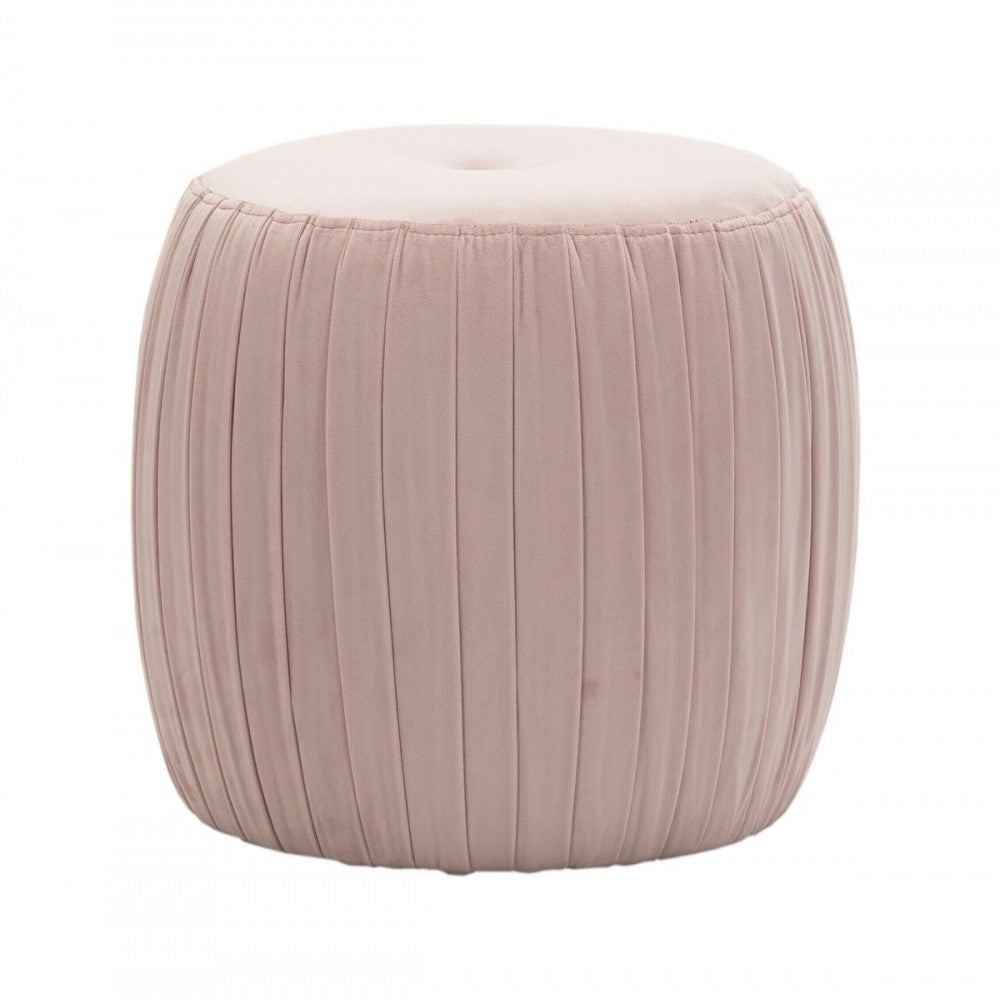 TOV Furniture Sommer Blush Velvet Ottoman