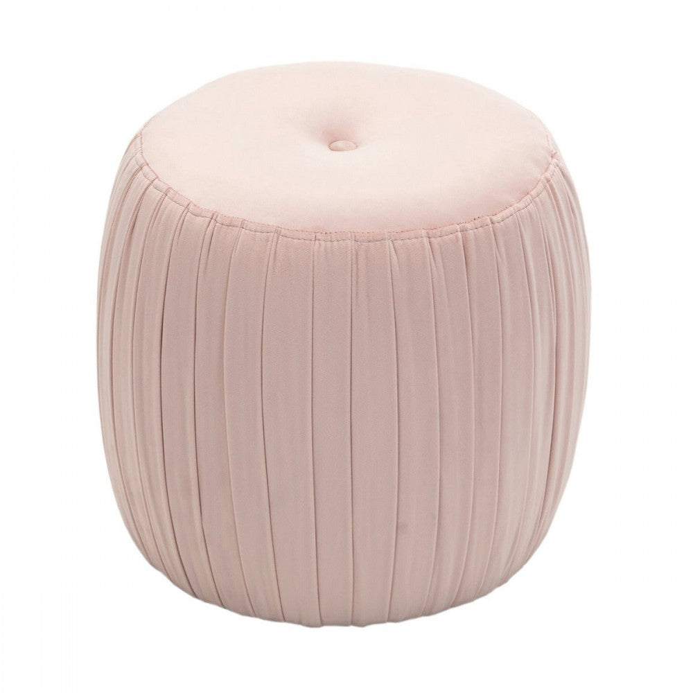 TOV Furniture Sommer Blush Velvet Ottoman