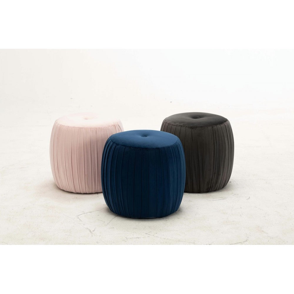 TOV Furniture Sommer Blush Velvet Ottoman