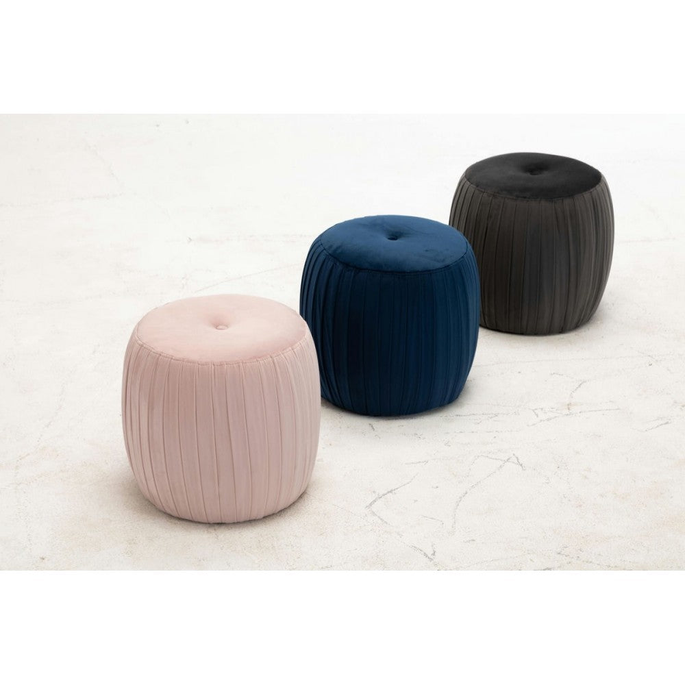 TOV Furniture Sommer Blush Velvet Ottoman