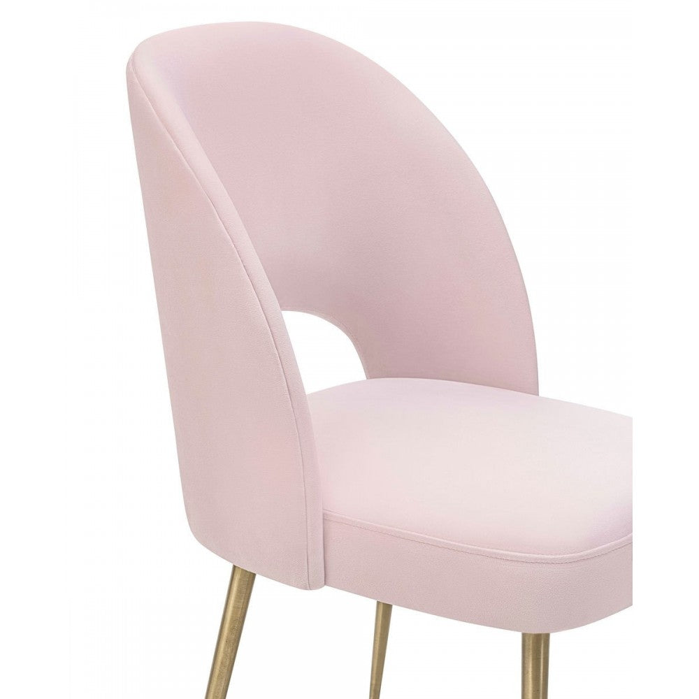 TOV Furniture Swell Blush Velvet Chair