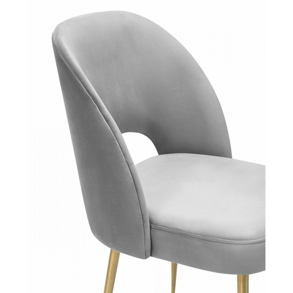 TOV Furniture Swell Light Gray Velvet Chair