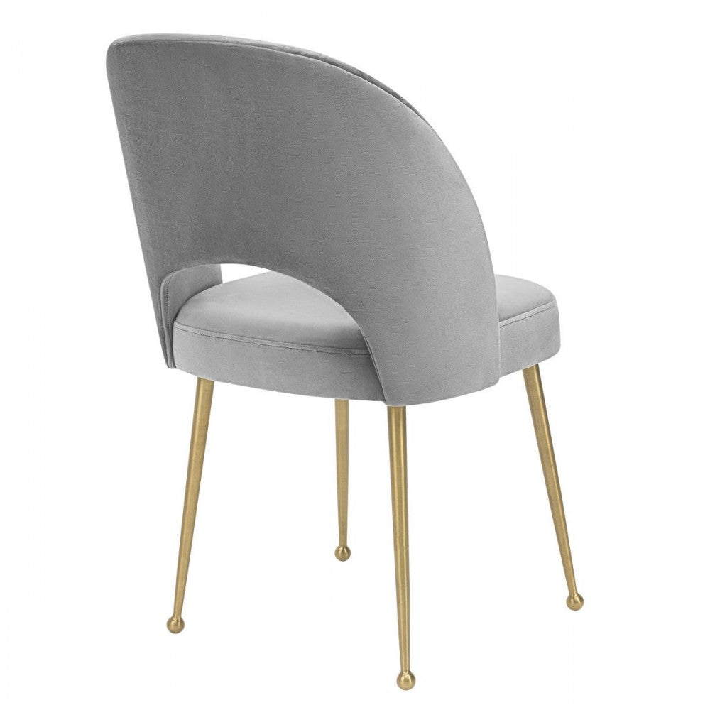 TOV Furniture Swell Light Gray Velvet Chair