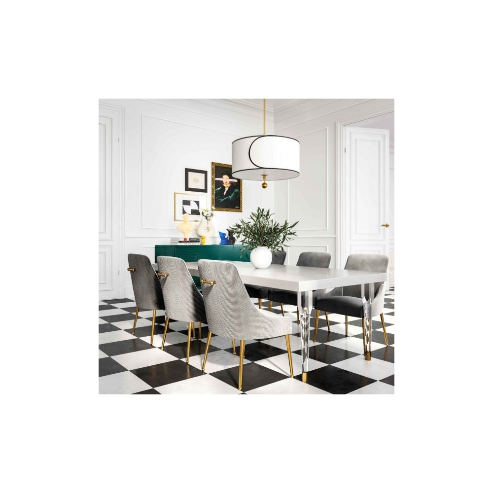 TOV Furniture Tabby Glossy Lacquer Dining Table