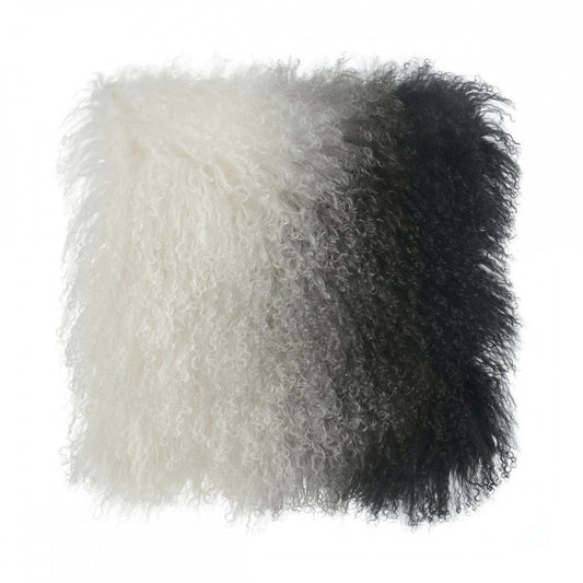 TOV Furniture Tibetan Sheep Pillow White to Black