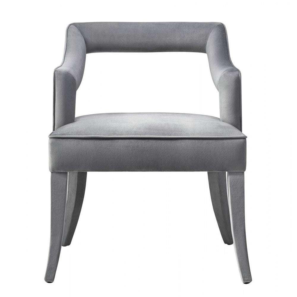 TOV Furniture Tiffany Gray Velvet Chair